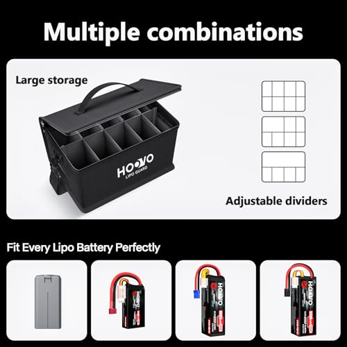 HOOVO Lipo Bag, Fireproof and Explosionproof LiPo Battery Bags