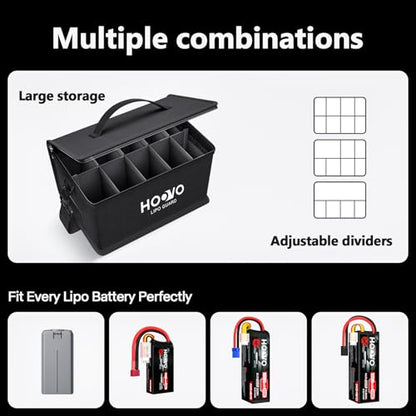 HOOVO Lipo Bag, Fireproof and Explosionproof LiPo Battery Bags