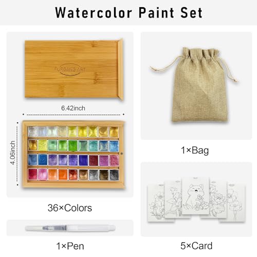 36 Shimmer Watercolor Paint Set, Metallic 2ML Shifting - color: Ethereal Hues