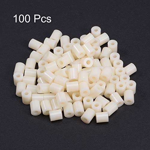 uxcell Nylon Round Spacer Washer 3mm ID 7mm OD 8mm L White 100Pcs