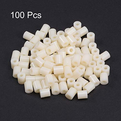 uxcell Nylon Round Spacer Washer 3mm ID 7mm OD 8mm L White 100Pcs