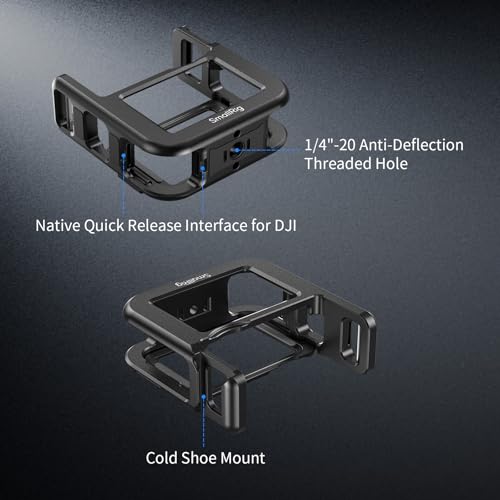 SMALLRIG Half Cage for DJI Osmo Nano, with a 1/4"-20 Threaded Hole/Quick Release Mount for DJI/Cold Shoe Mount - style: Nano Half Cage - 5764