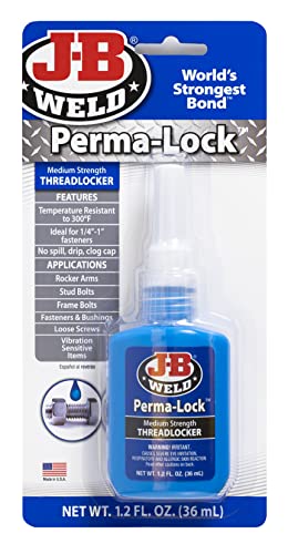 J-B Weld 24236 Perma-Lock Medium Strength Threadlocker - Blue - 36 ml - color: Blue, size: 36 ml