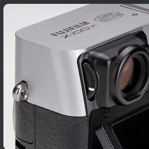 Camera Skin Wrap Anti-Scratch Sticker Coat Vinly Protective Film Body Protector Decals Cover for Fujifilm X100VI X100 VI(Silver+Leather Black) - color: Silver+Leather Black