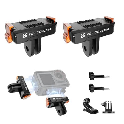 K&F CONCEPT Magnetic Quick Release Adapter Mount for DJI Osmo Action 5 Pro - size: 2Pack