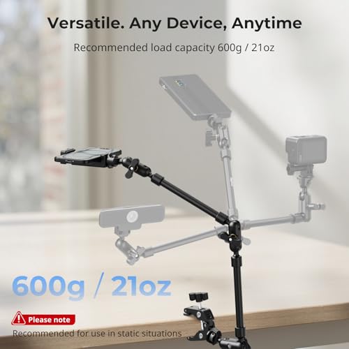 SMALLRIG 22" Magic Arm Clamp, Overhead Phone Mount Holder Stand, Camera Arm - style: Double Ball Joints