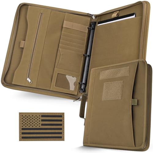 Livans Portfolio Padfolio Binder with Detachable 3-Ring Planner & A4 Paper - color: Khaki