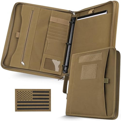 Livans Portfolio Padfolio Binder with Detachable 3-Ring Planner & A4 Paper - color: Khaki