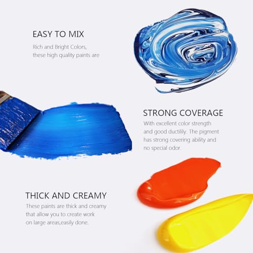 Professional Heavy Body Acrylic Paint Sets-20 Colors(75ml/2.54oz) - color: 20 colors