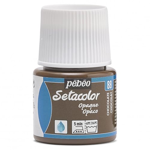 Pebeo Setacolor Opaque Fabric Paint, 45ml, Chocolate - color: Chocolate, size: 1.52 Fl Oz (Pack of 1)