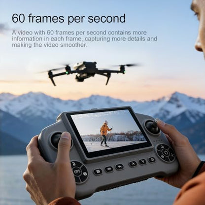 GPS Drone with 8K UHD Camera for Adults, FPV Drone with Big Screen on Controller, 360° Laser Obstacle Avoidance, GPS Auto Return, Circle Fly Headless Mode, Under 249g Lightweight RC Quadcopter V918 MAX Professional Foldable Drone Gift for Beginners Adults
