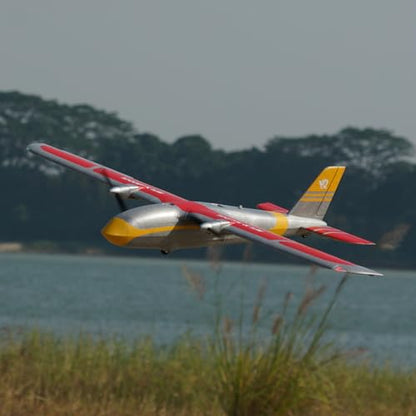 X1500 Twin Power FPV Aircraft 59'' Wingspan 4S RC FPV Platform(Transmitter, Receiver or Battery NOT Included) (Red) - color: Red