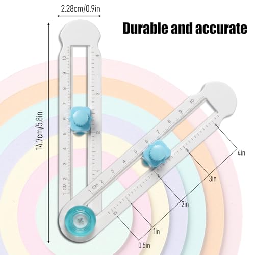 1 PCS Adjustable Circle Cutters for Crafts, Multi Purpose Round Circle Cutter Paper Tool, Easy Operation, Smooth Cutting for Scrapbooking Card Making DIY Projects