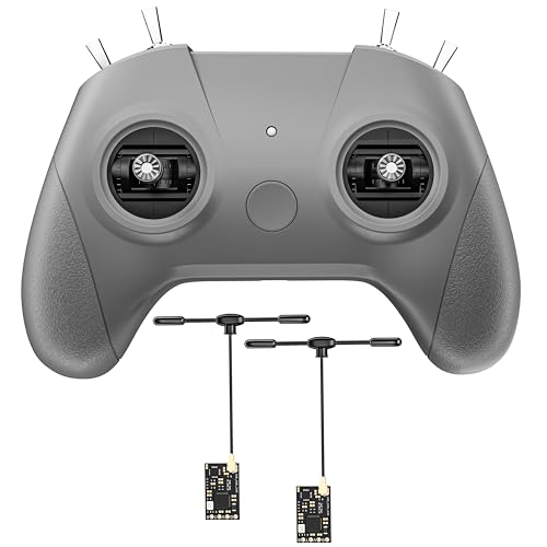 C8 ELRS V3 2.4GHz 8CH RC Radio Transmitter and Nano Receiver CR8 for FPV Drones/Tiny Whoop/Fixed Wing,FPV Drone Simulator Controller for Beginner,Mode 2 (C8 ELRS Controller & 2pcs Receiver)