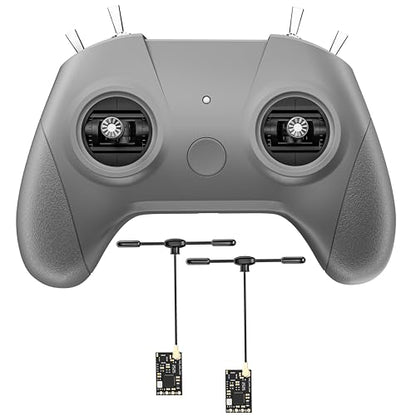 C8 ELRS V3 2.4GHz 8CH RC Radio Transmitter and Nano Receiver CR8 for FPV Drones/Tiny Whoop/Fixed Wing,FPV Drone Simulator Controller for Beginner,Mode 2 (C8 ELRS Controller & 2pcs Receiver)