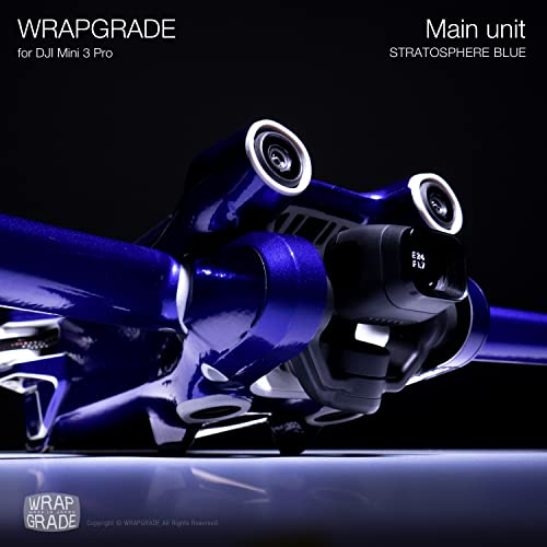 WRAPGRADE Skin Stickers Compatible with DJI Mini 3 Pro | Main Unit (Stratosphere Blue) - color: Stratosphere Blue