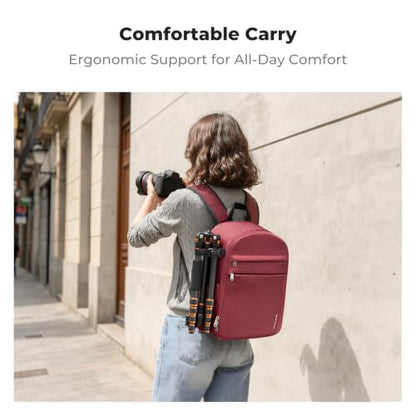K&F CONCEPT Camera Backpack, DSLR/SLR/Mirrorless Photography Camera Bag - color: 07-red