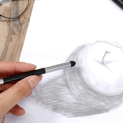 Oil Pastel Blending Tools, Dual Tip Drawing Art Oil Pastels Blender (4, Black) - color: 4 PCS