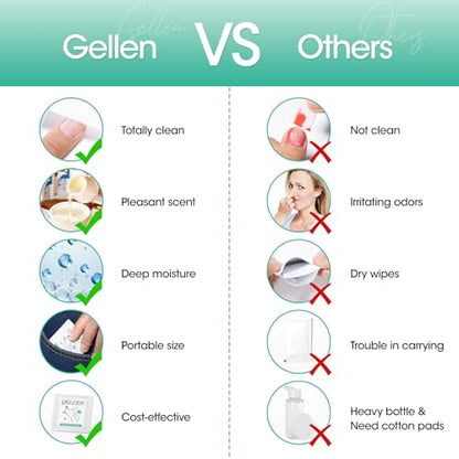 GELLEN Nail Cleanser Pads, 200 Pack Alcohol Prep Pads Individually Wrapped - size: 200PCS