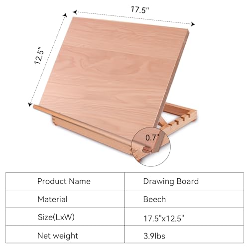 Miratuso Tabletop Easel Painting Easel, Art Drawing & Sketching Board - style: A3 Upgrade