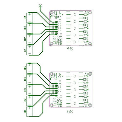 5S 5A Active Equalizer Balancer Lipo LFP LTO Battery Energy Transfer Board