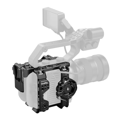 SmallRig Vertical Shooting Cage Kit for Sony FX6, V-Mount Battery Plate, Side Handle Adapter, Integrated Top Handle Mount, HawkLock NATO Rail - 5801