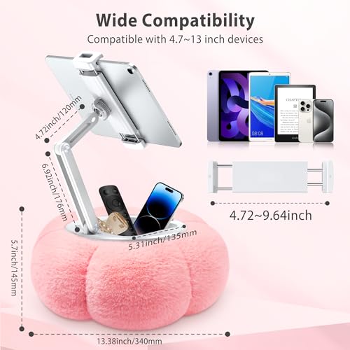CreaDream Pumpkin Tablet Pillow Stand, Adjustable Pillow Stand for Lap Bed - color: Pink