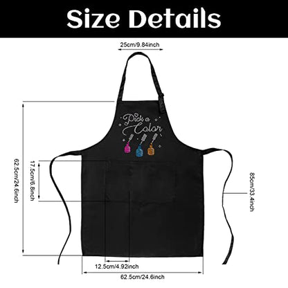 SATINIOR 2 Pcs Nail Tech Apron with Pocket Salon Gift - color: Vivid Pattern