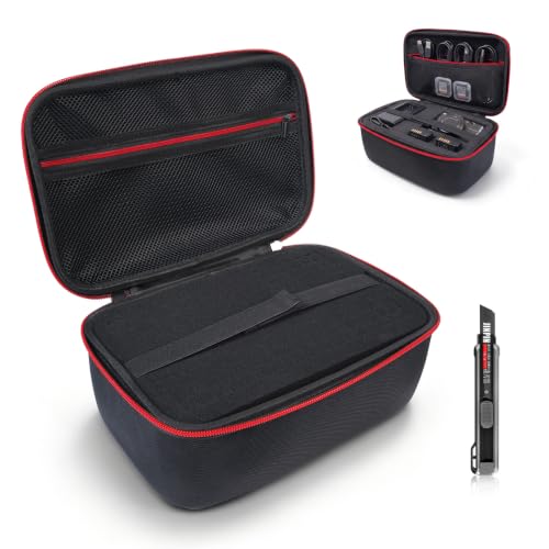 EVA Hard Case with Customizable Foam, 10.2 × 6.7 × 4.7 Inches, Shockproof Outdoor Case, Fits Cameras, Digital Products, Electronics, Instruments and Tools, Comes with a Utility Knife, Black