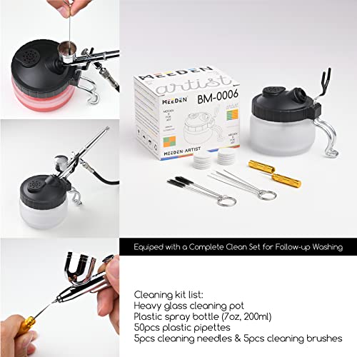 MEEDEN Airbrush Kit with Compressor: 24 Colors x 30ml Acrylic Spray Paint - color: Set - Black