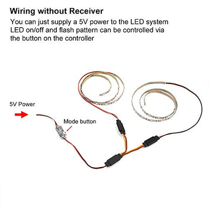 Remote Controlled LED Light Strip for RC Fixed Wing Airplane Flying Wing Plane AR Wing Drone Model Car Truck (Pack of 2) - size: 50 cm (Pack of 2)