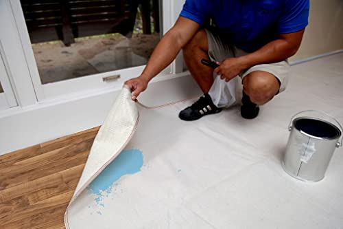 TRIMACO 9 ft. x 12 ft. Stay Put Canvas Plus Drop Cloth 04321 - size: 9-feet x 12-feet