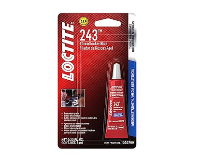 Loctite 1330799 243 Blue Oil Resistant Threadlocker Tube - 6 ml - size: 6-ml