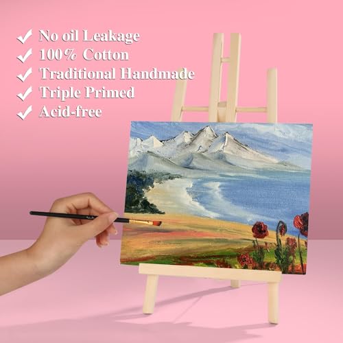 ESRICH 10 Pack 8x10 Primed Canvas Boards for Painting, Ideal for Starter - size: 8x10in-10pack