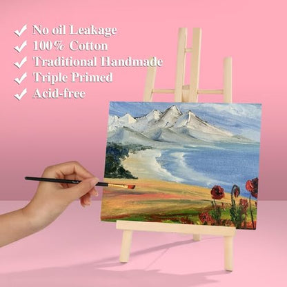 ESRICH 10 Pack 8x10 Primed Canvas Boards for Painting, Ideal for Starter - size: 8x10in-10pack