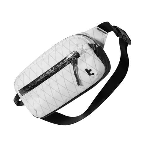 tomtoc 1.5L X-Pac Sling Bag with RFID Blocking Crossbody Pack for Men Women - color: X-Pac White, size: 1.5L