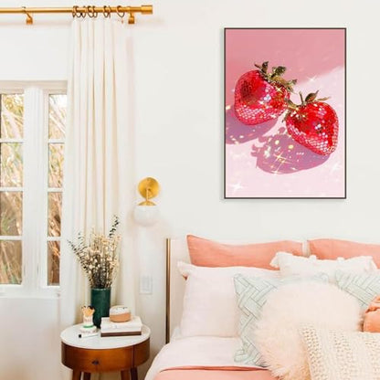 RYMILIE Strawberry Diamond Art Kits for Adults Diamond Painting Kit 12x16in - color: DP00118