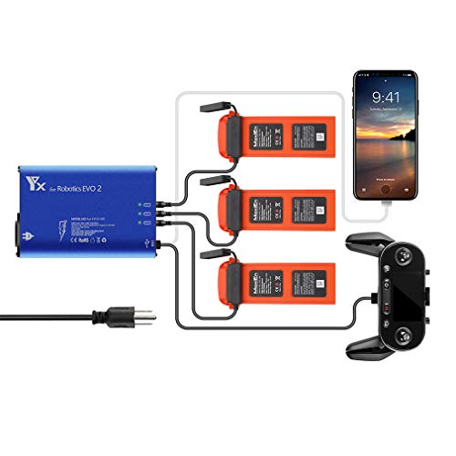 Hanatora Battery Charger for Autel Robotics EVO 2,II Pro V2 V3 Enterprise RTK,Dual Drone,Rapid Multi Parallel Charging Hub Accessories