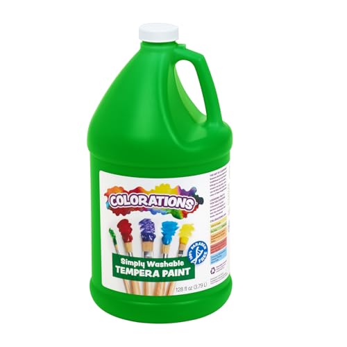 Colorations Paraben-Free Washable Green Tempera Paint for Kids, 1 Gallon - color: Green