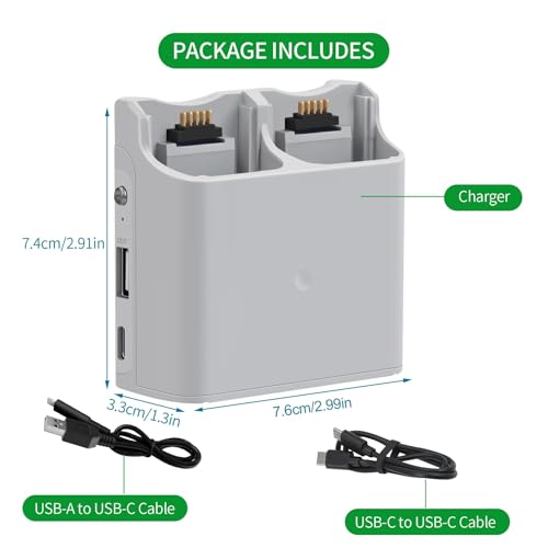 Parallel Two-Way Charger with Storage Charge for DJI Neo Battery,45W Rapid Charging Hub,Charge Two Batteries Drone Accessories