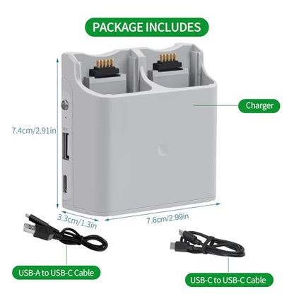 Parallel Two-Way Charger with Storage Charge for DJI Neo Battery,45W Rapid Charging Hub,Charge Two Batteries Drone Accessories