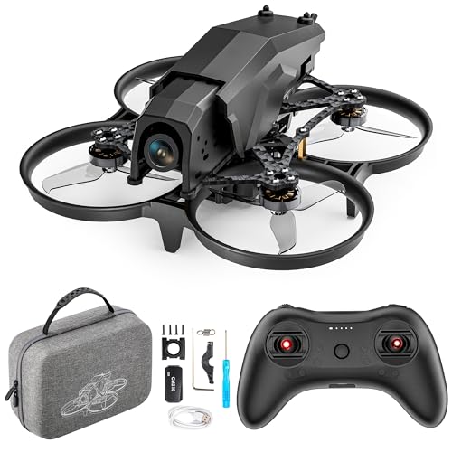 F108 2.5" FPV Drone for Beginners, Optical Flow Position Hold RC Quadcopter Kit with T8S 8CH 2.4GHz Transmitter, 2S 850mAh Battery, Propeller Guard, Turtle Mode, Easy Indoor Outdoor Trainer