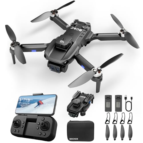 BC6C Baichun Drone with Camera 1080P,5GHz WIFI FPV,Brushless Motors for Adluts Beginners, Black/green