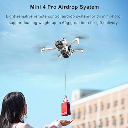 Mini 4 Pro Airdrop System, Quick Release Payload Delivery Transport Device Wedding Drone Fishing Bait Search & Rescue for DJI Mini 4 Pro Drone Accessories
