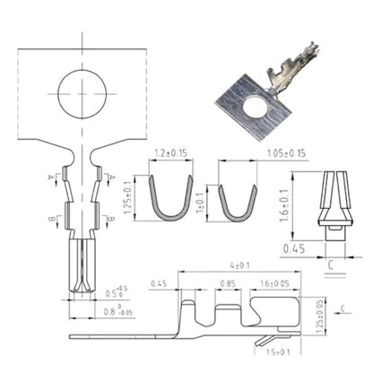 JST SH 1.0mm Connector Kit,495Pcs 2-10 Pin Housing Terminals