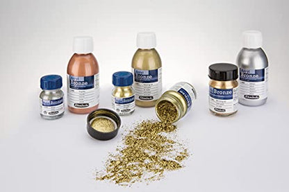 Schmincke - Acrylic bronze, pale gold, 150 ml, 15 823 020, shiny metallic effects on acrylic paintings, paper, canvas, wood, metal, plastic, plaster - color: pale gold, style: Acrylic Bronze