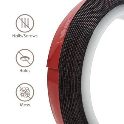 Gizmo Dorks VHB 5925 Double Sided Mounting Tape, Black - 0.5 in x 15 ft - size: 0.5 in. x 15 ft.