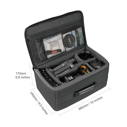 VANGUARD Divider Bag 37 Customizeable Compact Insert/Protection Bag for DSLR Camera, Lenses, Accessories. 11 Liter Capacity - size: DIVIDER BAG 37