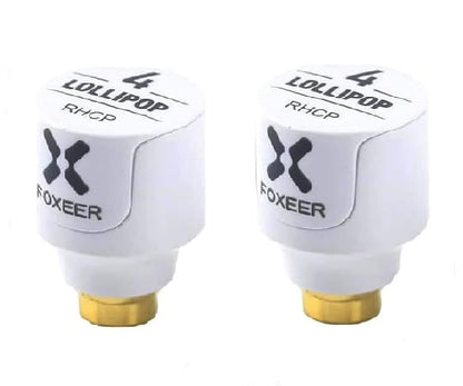 2pcs FOXEER FPV Antenna Lollipop 4 5.8GHz RHCP 2.6Dbi Stubby Antenna SMA for FPV Drone Racing Quadcopeter Multicopter Fatshark Goggles TX RX(White-SMA)