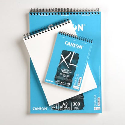 CANSON XL Watercolour 300gsm A3 Paper CP 30 White Sheets - size: A3